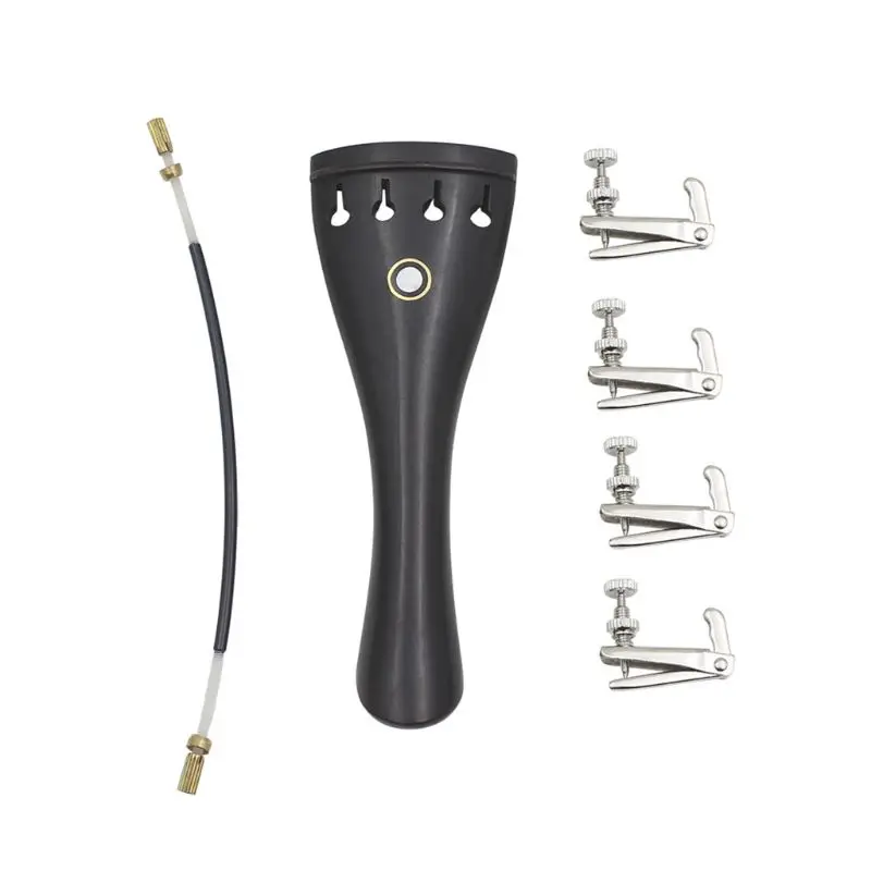 

Violin Tailpiece with 4-tuners and Nylon Rope 4/3 4/4 Violin Accessories
