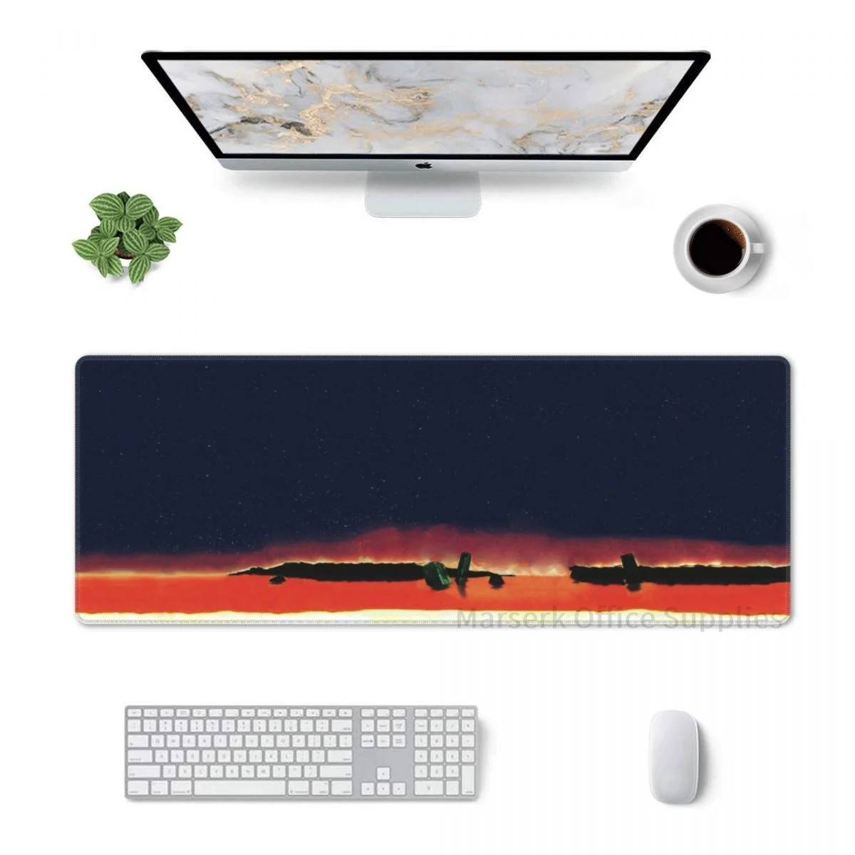 

Retro Sunset Large Mouse Pad Evangelion Laptop Desk Keyboard Mat 30x80cm Gamers Decoracion Non-Slip Rubber Carpet