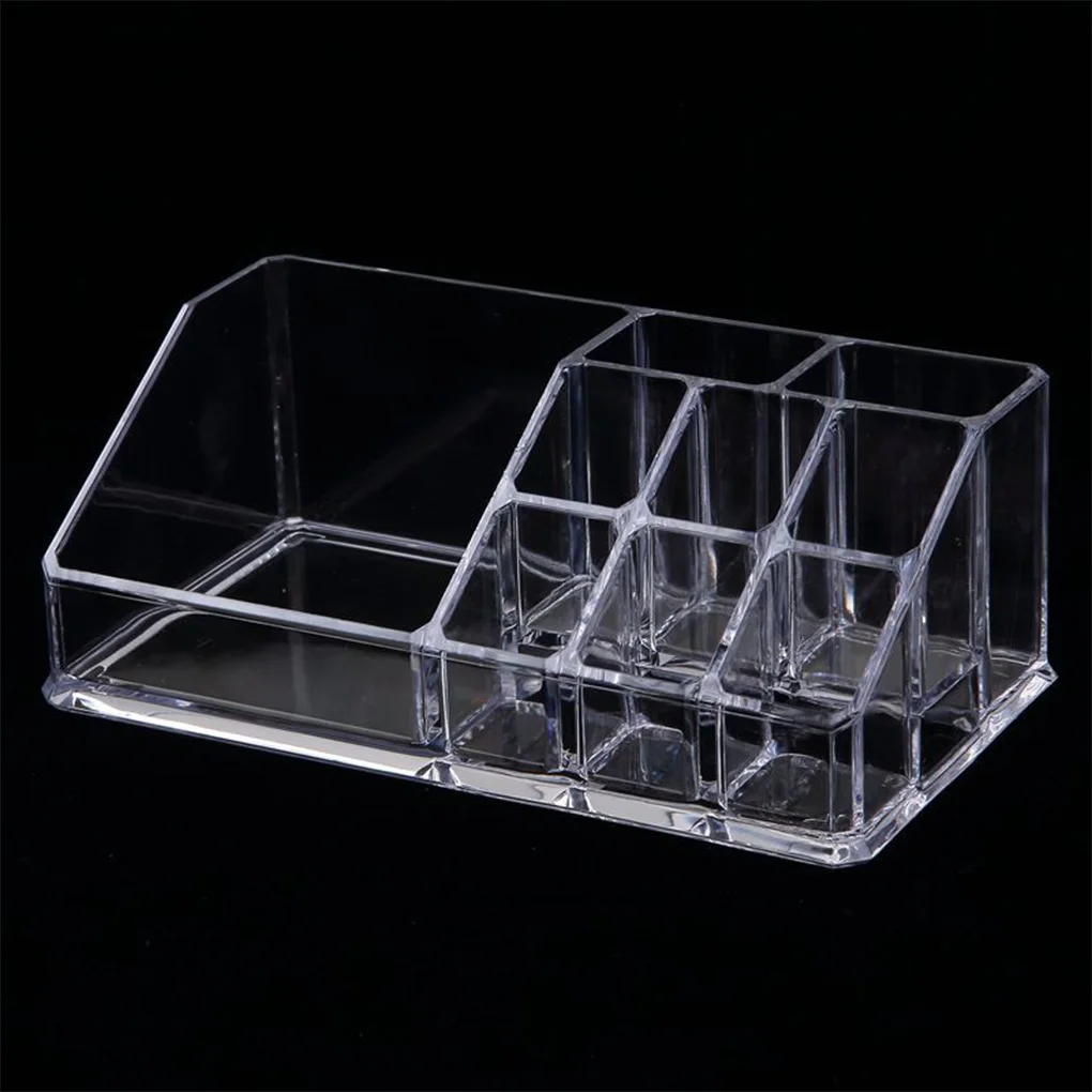 

Home Portable Transparent Makeup Tool Storage Organizer Lipsticks Brushes 9 Grids Display Holder Beauty Supplies