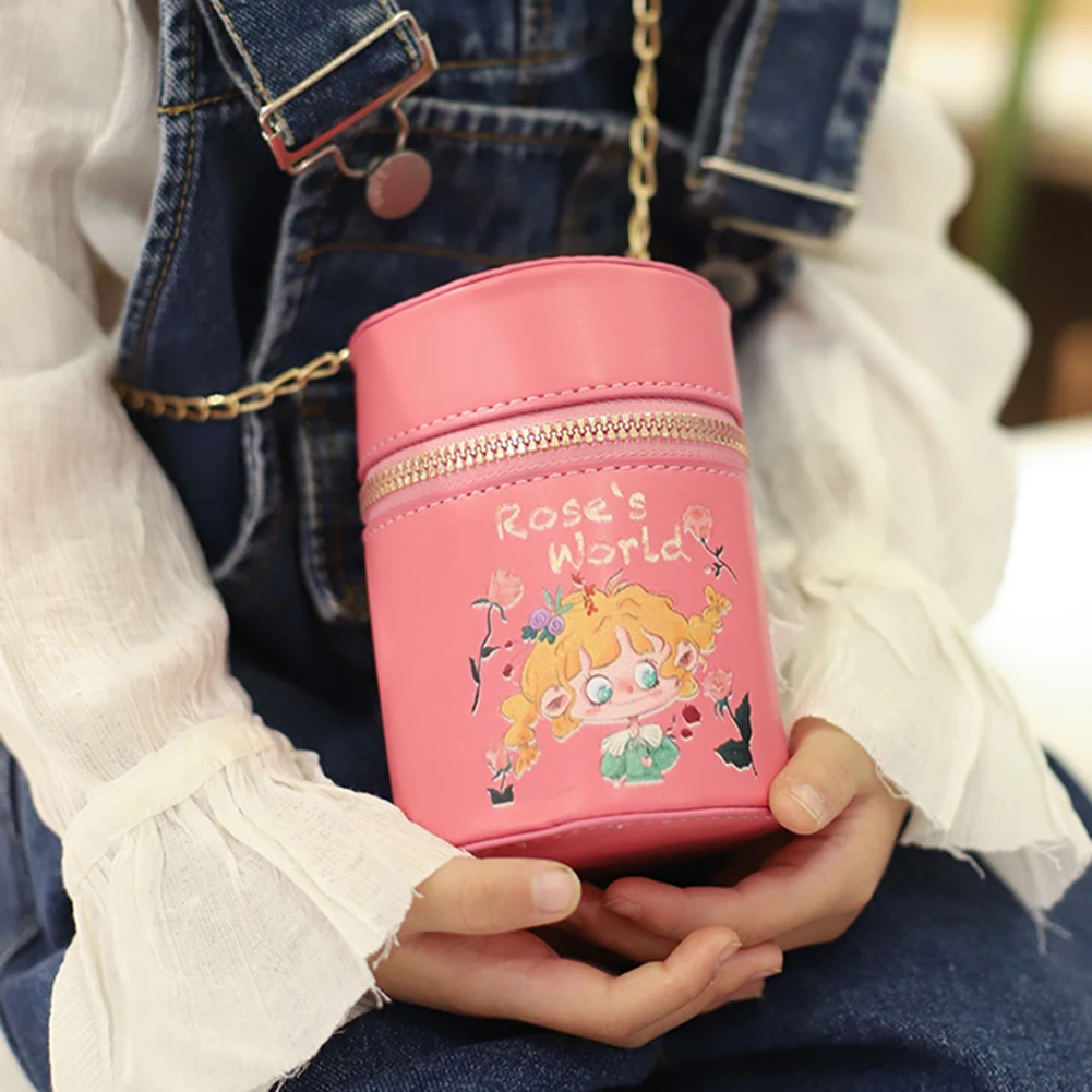 

Женская сумка-мешок через плечо с мультяшным принтом, на цепочке