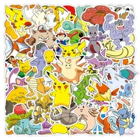 103050pcs kawaii pokemon pikachu stickers for kids waterproof cartoon aesthetic decals kawaii girls graffiti laptop phone cup