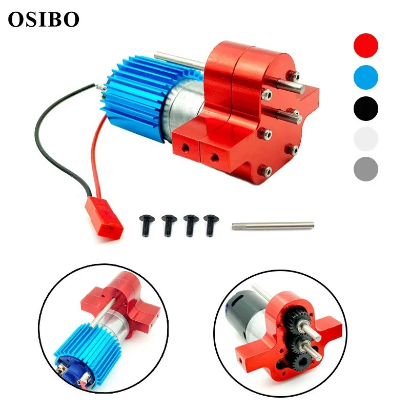 Metal Transmission Gearbox 370 Motor is Suitable for MN 1:12 D90 D91/WPL B14 B24 C14 C24 1:16 RC Car General Upgrade Accessories