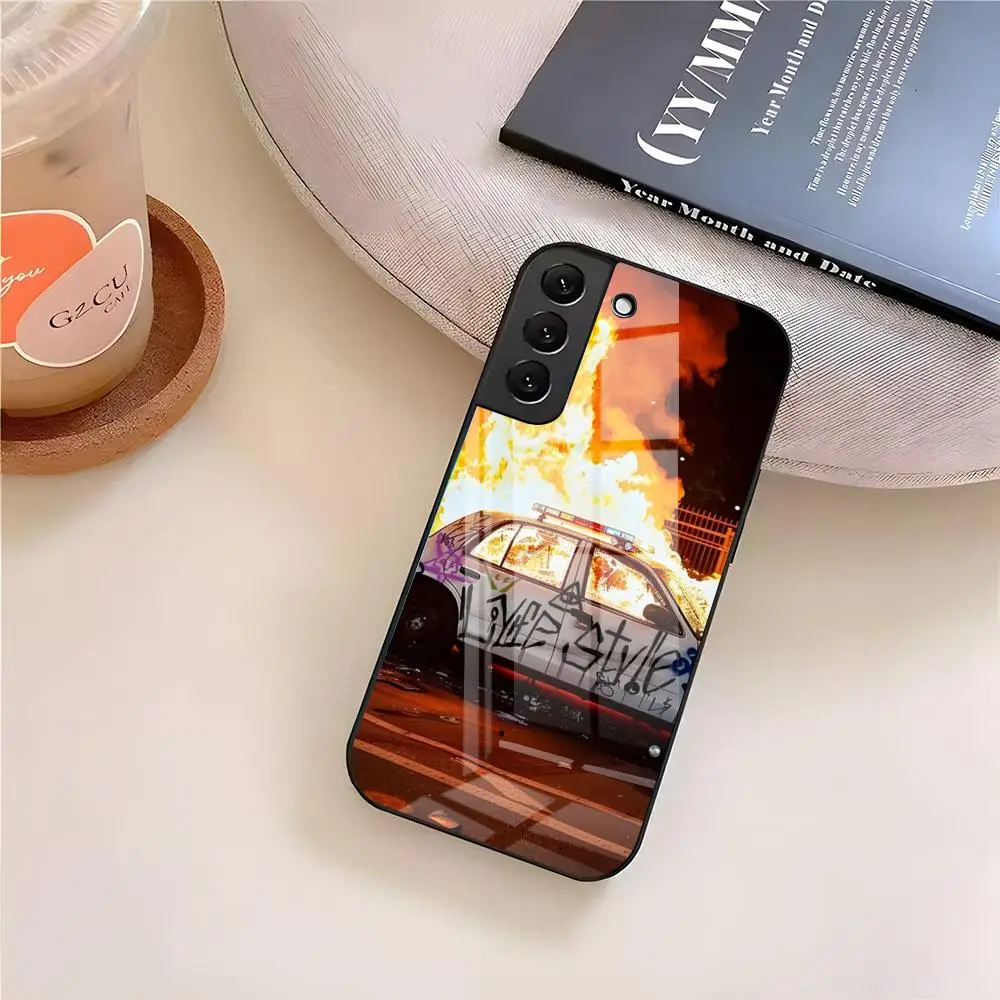 Фото Чехол Yeat Lifestyle для Samsung S26 S25 S24 FE S23 S22 S21 Plus S20 Ultra Note20Ultra, черный, стеклянный №4