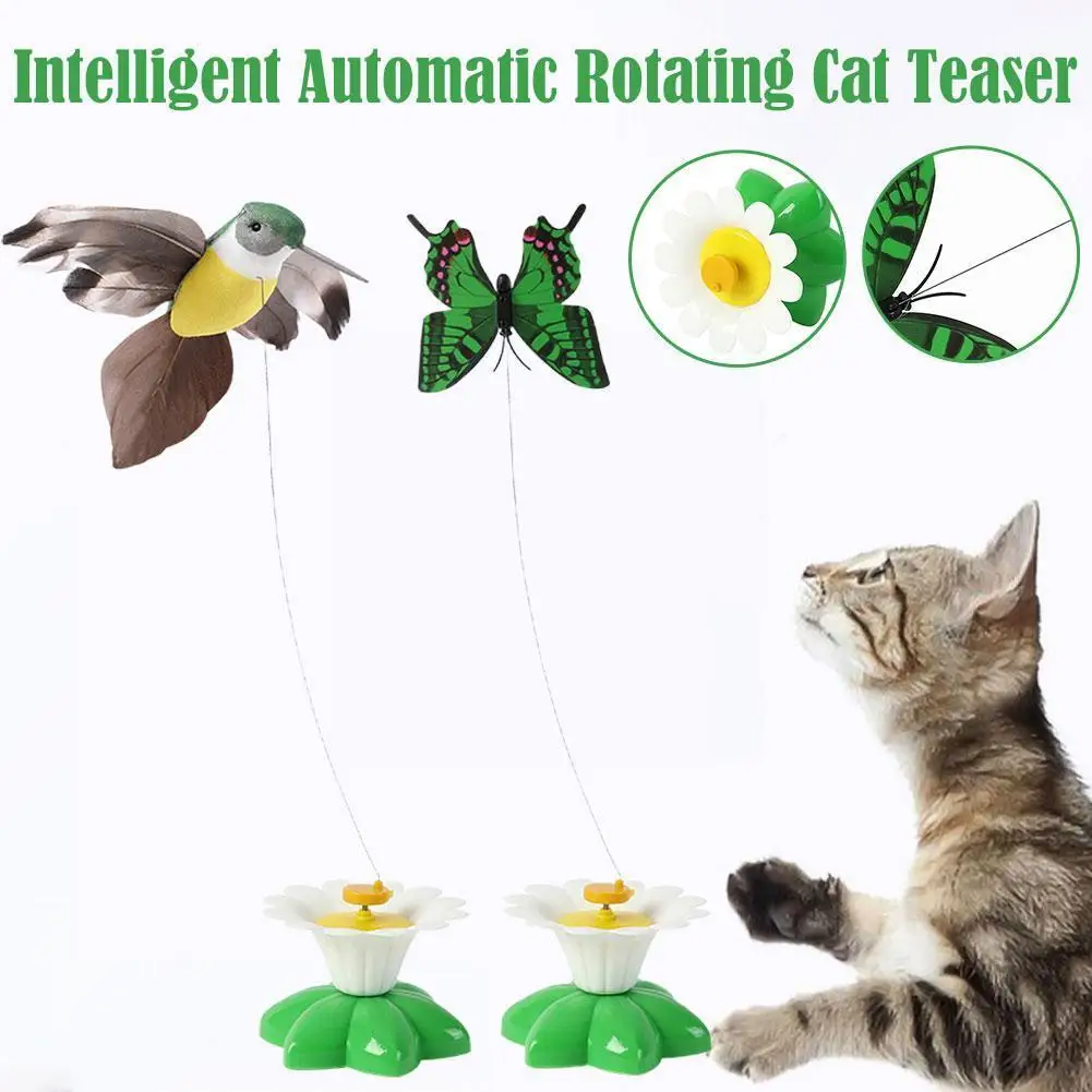 

Cat Toys Funny Exercise Toy Smart Interactive Pet Toy Kitten Rotating Puppy Toys With Electric Boring Butterfly Interactive R8E7