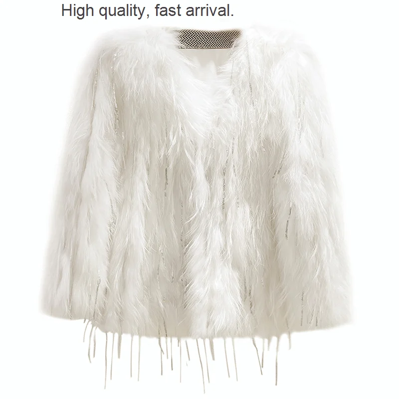 

Rhinestone Fur Woven Coat Women's Mid-Length Young Autumn and Winter New Fox Fur Coat