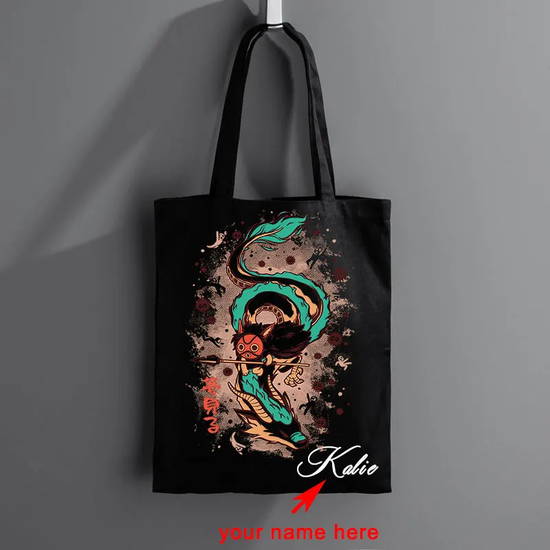 Многоразовые тканевые сумки Totoro для покупок продуктовая сумка Хлопковая