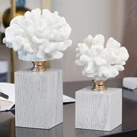creative coral statue modern home living room decoration room decoration desk accessories figurines for interior room decor gift