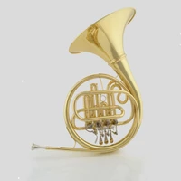 french horn 4 button single row horn bb tone lacquer gold horn four key horn