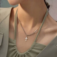 cross pendant chain love gifts jewellery necklace smooth 925 sterling silver