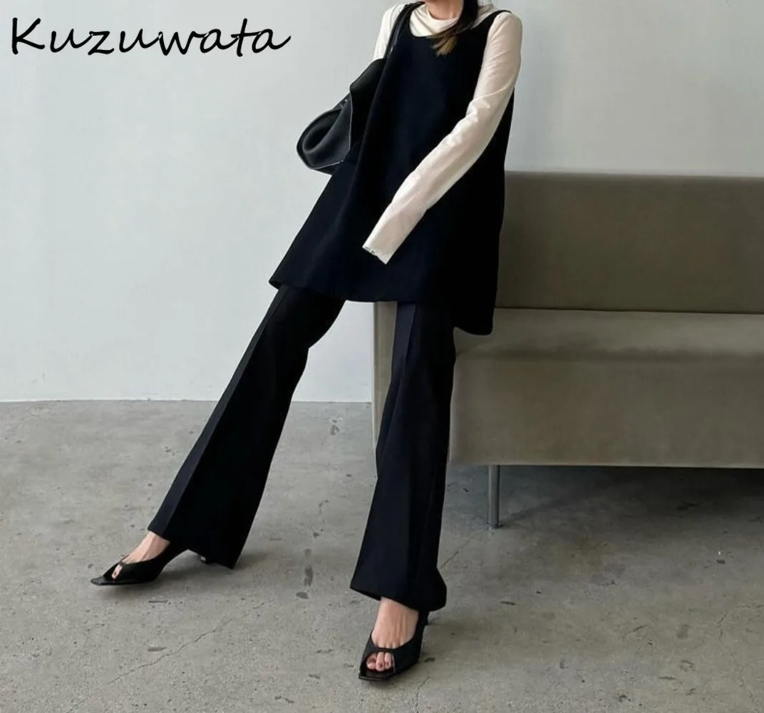 Kuzuwata Новое Элегантное платье без рукавов с квадратным вырезом облегающее