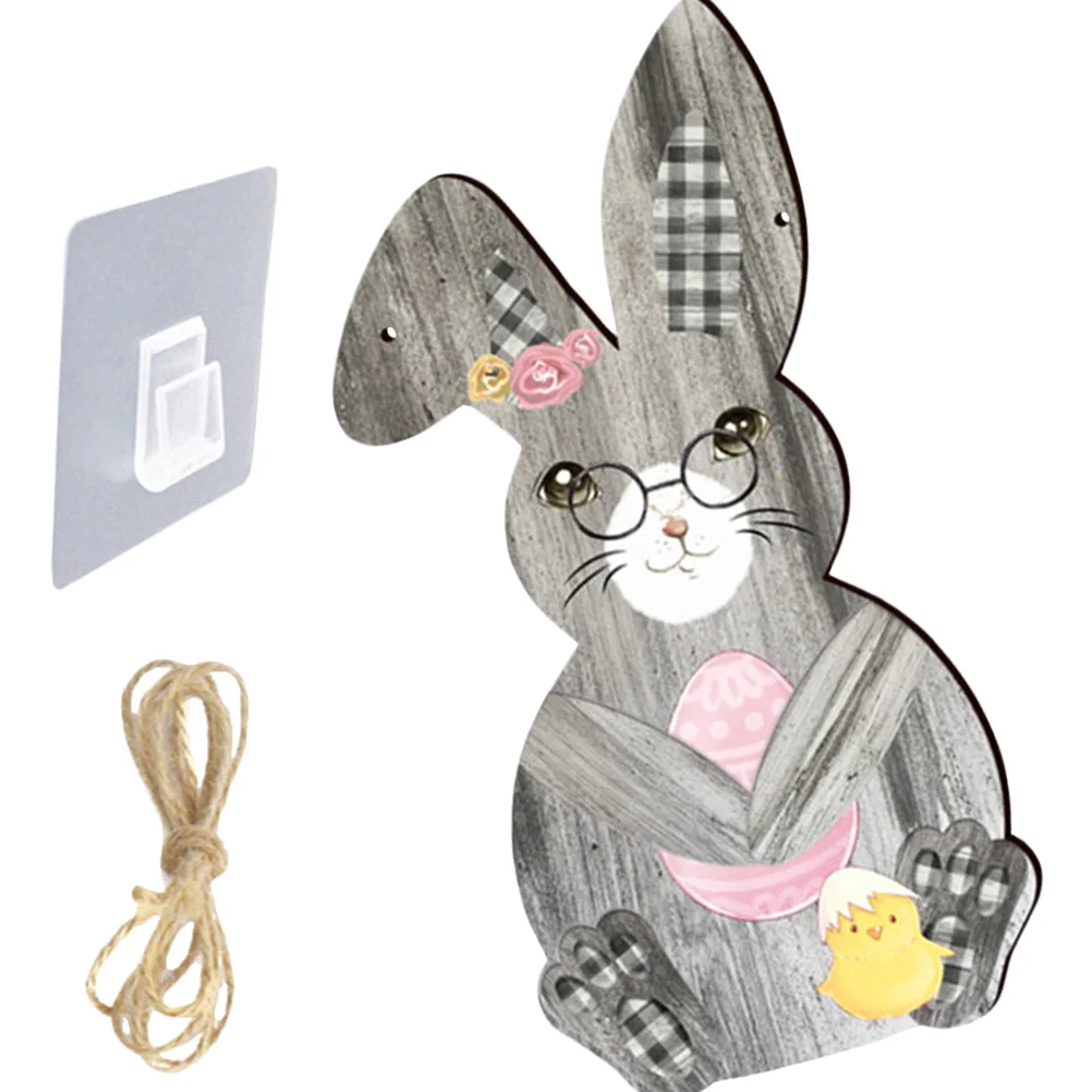 

Front Door Sign Front Door Doorplate Woodsy Decor Front Door Hanging Sign Decor Home Bunny Sign Decorate Easter Egg Listing