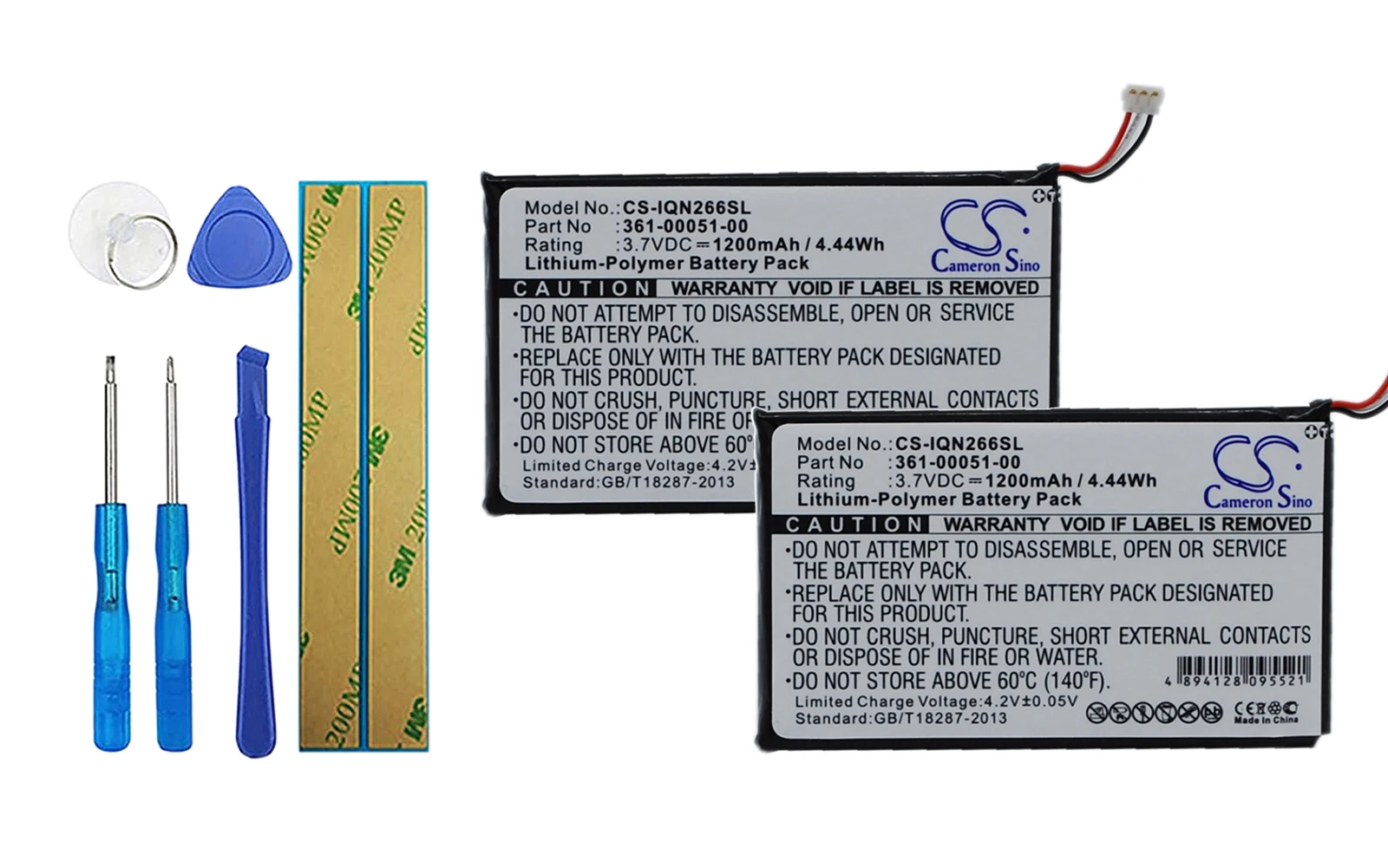 

2pack 1200mA Battery for Garmin Nuvi 2460LMT,Nuvi 2595LM 361-00051-00, 361-00051-01, 361-00051-02