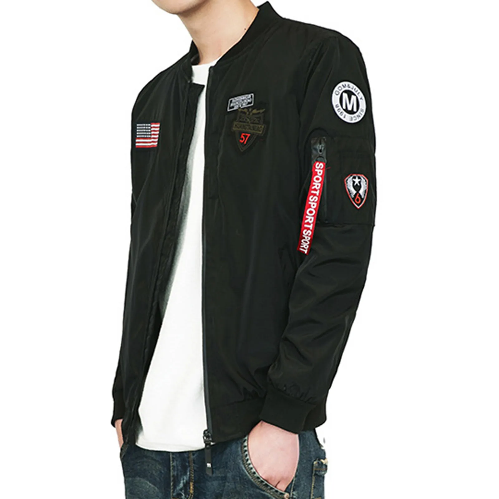 Модная мужская бейсбольная одежда Спортивная повседневная Рабочая куртка для
