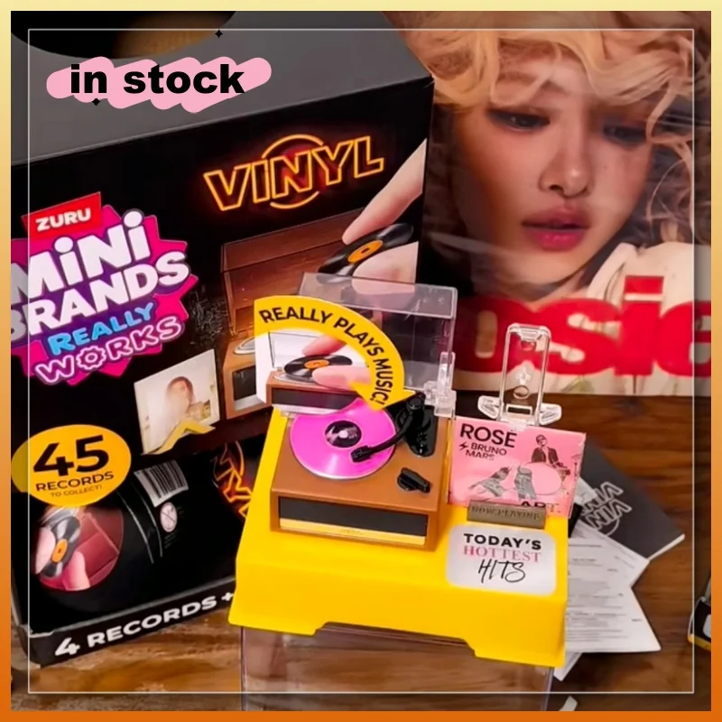 Фото Новые популярные виниловые шары-сюрпризы Zuru Mini Brands: миниатюрные виниловые пластинки, идеальный коллекционный подарок для любителей музыки, миниатюрные игрушки-подарки №1