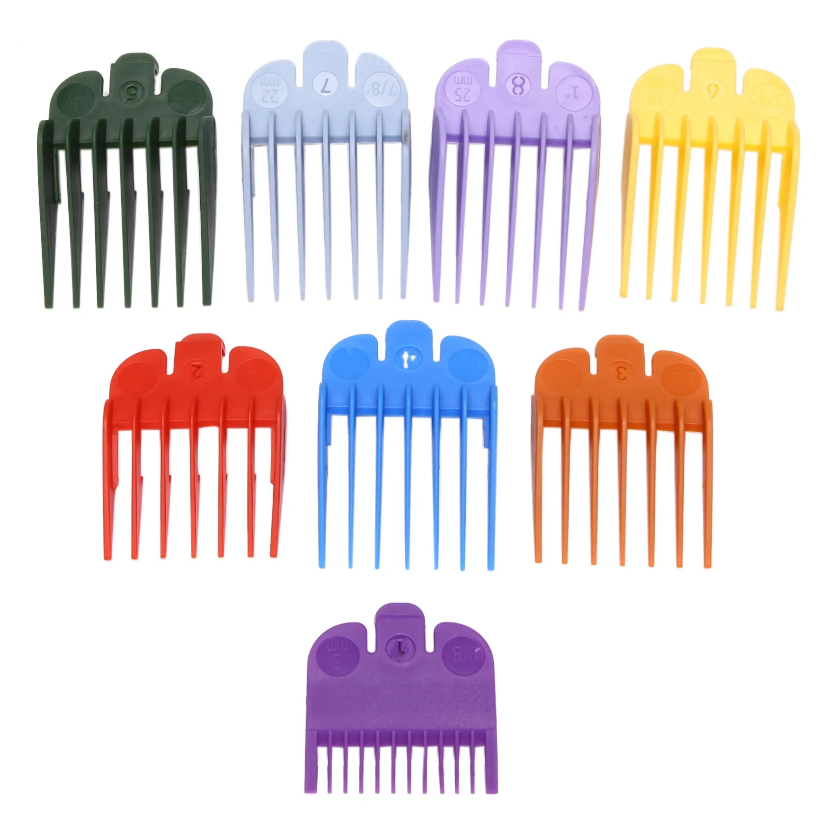 

8 Pcs Universal Hair Clipper Limit Comb Guide Size Replacement Set Accessory US