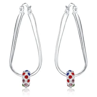 925 silver earrings fashion trend boutique jewelry hot selling exquisite retro wearing colored diamond new brand 2022
