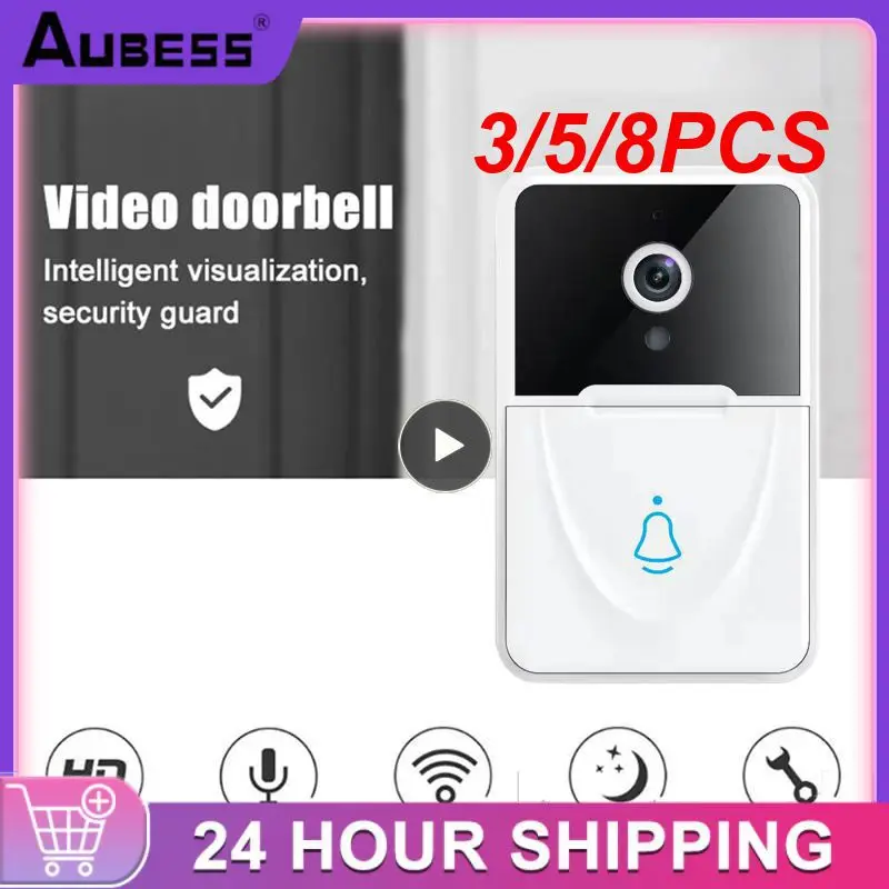 

3/5/8PCS Visual Doorbell Remote Monitoring Long Standby Home Doorbell Voice Intercom Infrared Night Vision Smart Video Doorbell