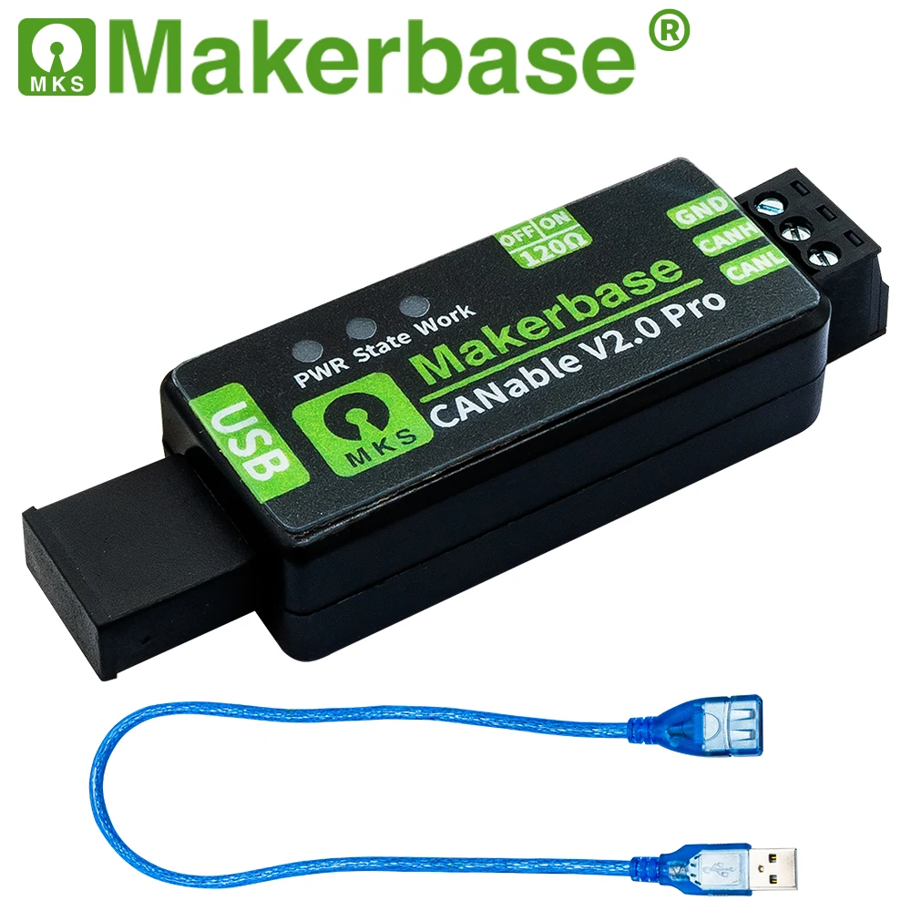 

Анализатор адаптера Makerbase CANable 2.0 USB-CAN CANFD Slcan SocketCAN CANdleLight Clipper