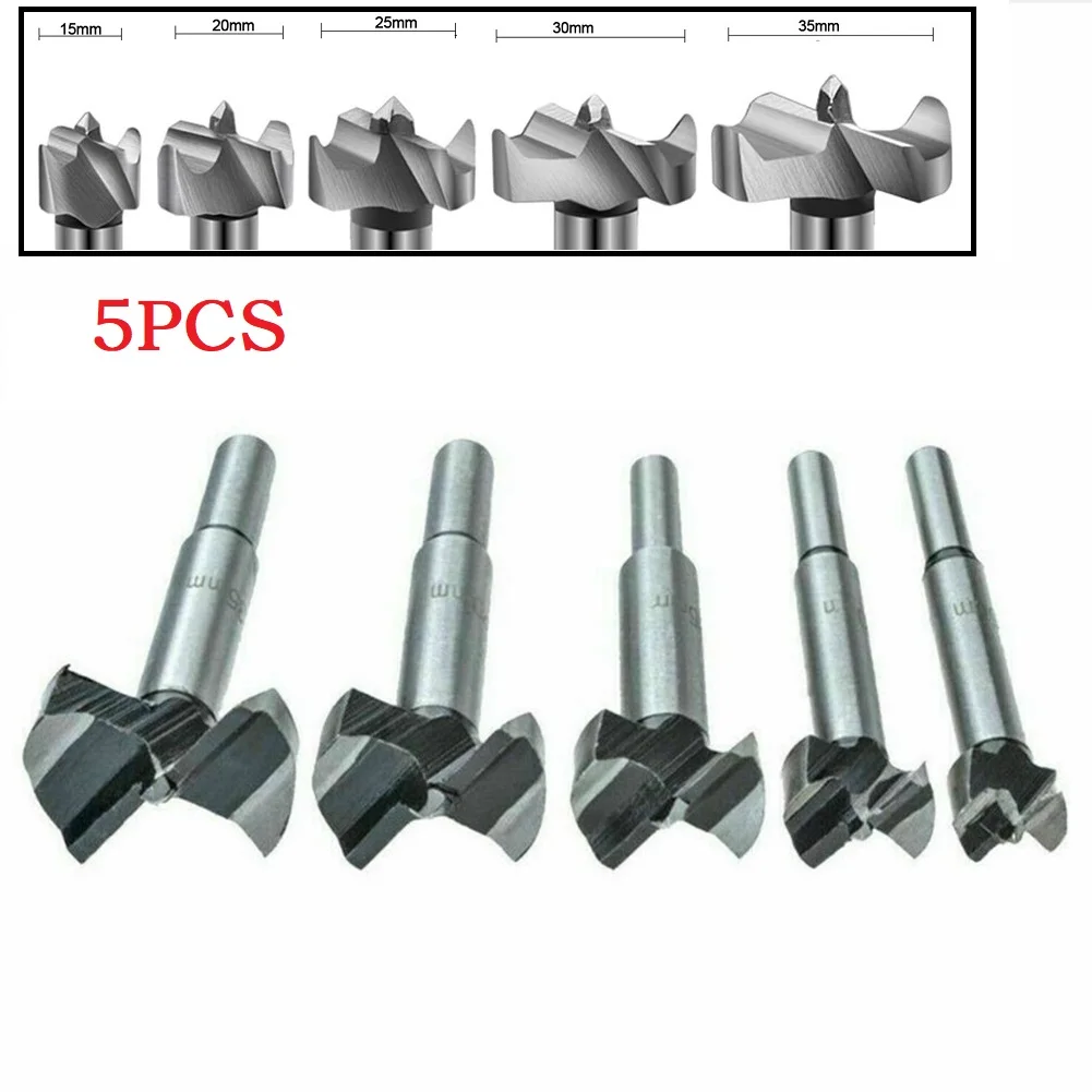 

5 Pcs Self Centering Hole Saw Cutter Countersink Drill Bits 15/20/25/30/35mm For Wood Drilling Carpentry Power Tools Accessories