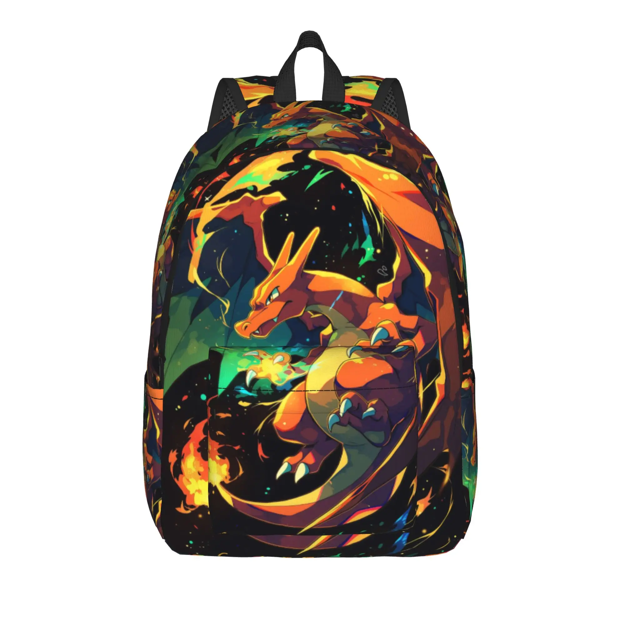 Фото Модный рюкзак Pokemon Charizard Mochilas, супер качество, для работы, офиса, ретро, моющийся, рюкзак в стиле ретро №1