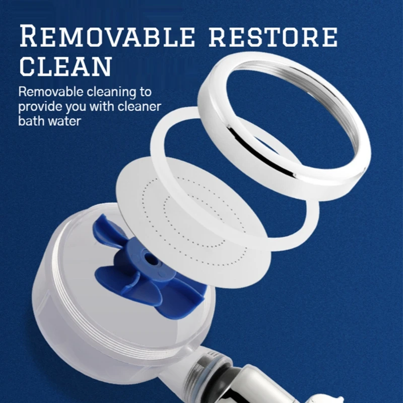 

Насадка для душа с турбонаддувом, распылитель воды, ручной массажный душ, красивая водная линия 87HA