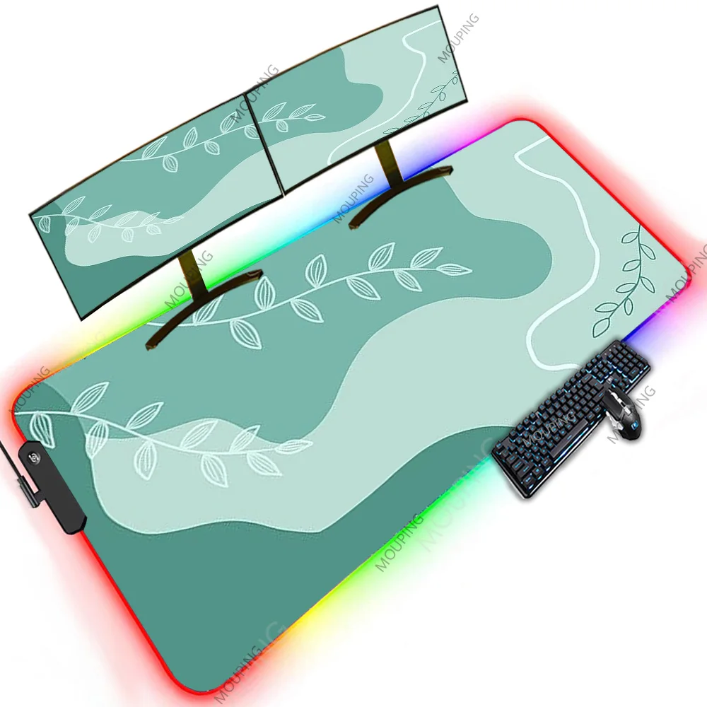 

Minimalist Pc Full Set Computer XXXXL Rgb Backlit Mat Decoration Gamer Keyboard Setup Gamer LED Carpets 1200x600 Ultra Large Pad