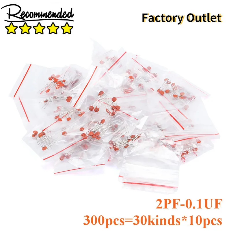 

Component package Monolithic capacitor package 20PF-105(1UF) 50V 18 kinds/10 pieces/180 pieces in total