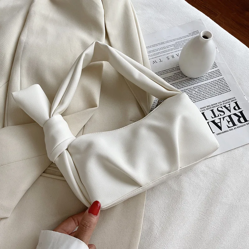 2023 Spring New Women's Fashion Handbag Simple Solid Color PU Leather Bag Korean Fashion Casual Women's Fashion Fresh Handbag