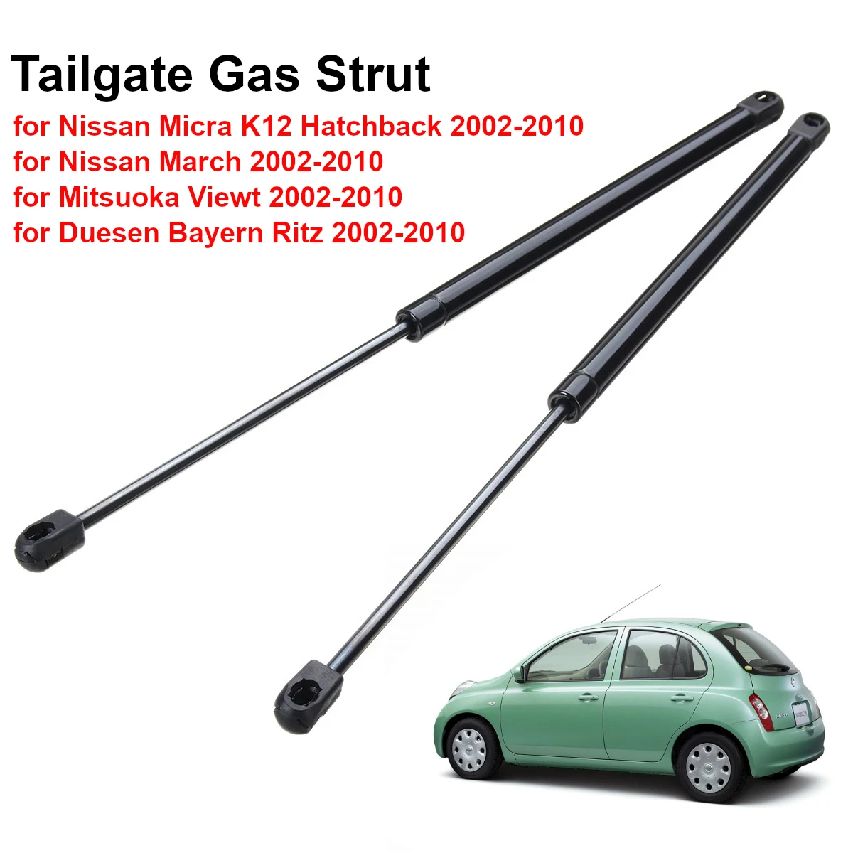 

Tailgate Gas Spring Strut Lift Support Damper for Nissan Micra March K12 Hatchback 2002-2010 90450AX000 90450AX610 90451AX000