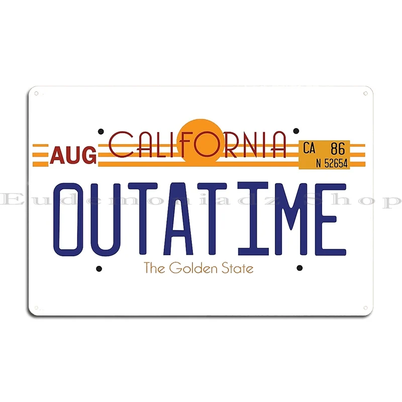 

Металлическая вывеска Back to the Future DeLorean