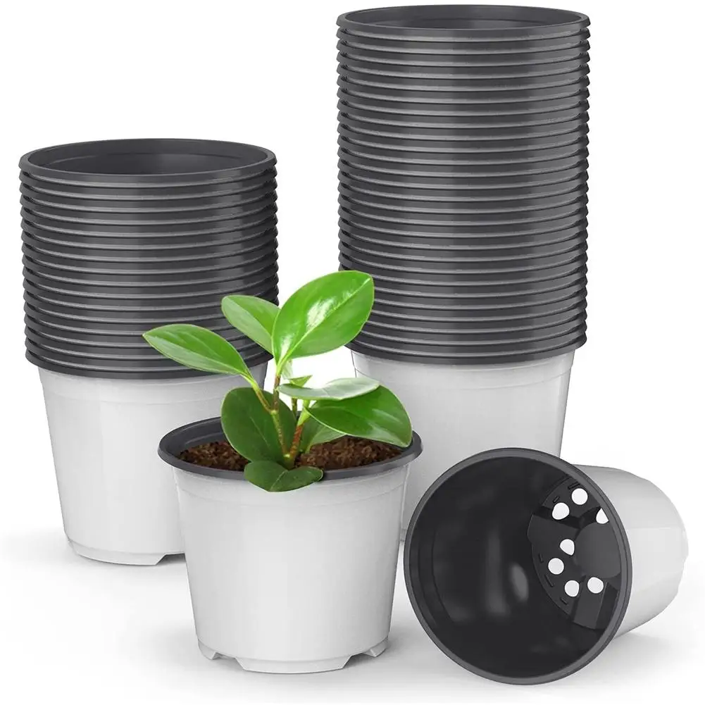 

New 100pcs 4-inch Plants Flower Pots Seed Container Pots Suitable For Indoor Plants Succulent Flower