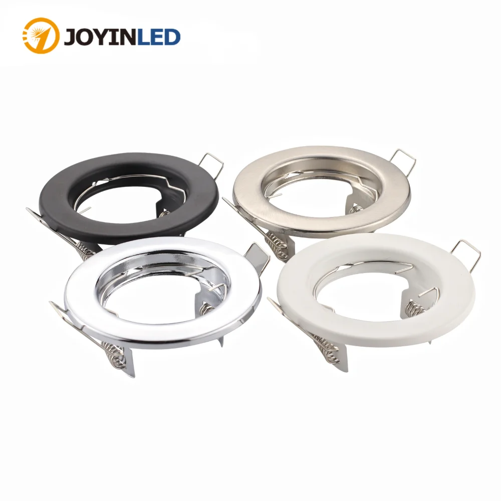 

Metal Round LED Recessed Ceiling Fixture No Adjustable Diameter 80mm Downlight Fitting Spot Lamp Frame for MR16 GU10 Bulb
