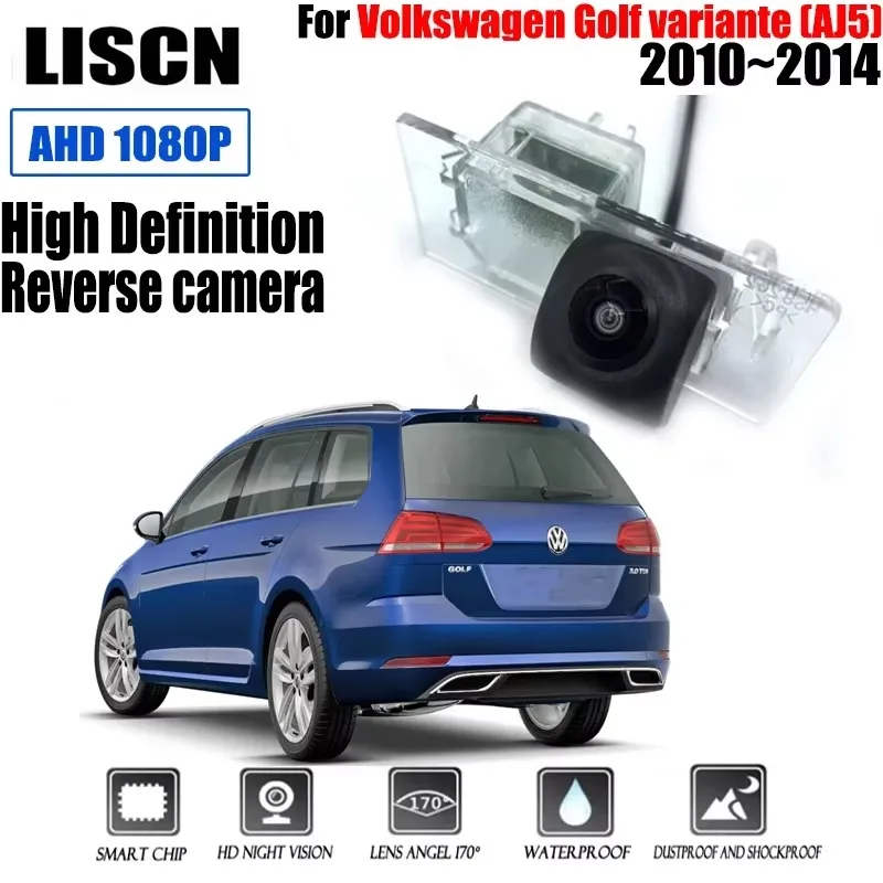 Фото Для Volkswagen Golf Variante AJ5 2010-2014 Автомобильная HD камера ночного видения заднего вида Камера заднего вида Камера номерного знака №1