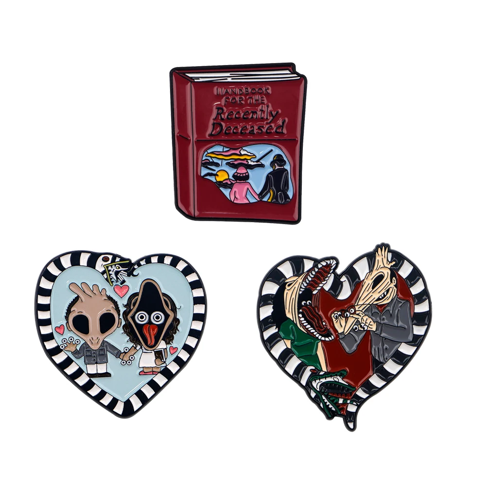 Эмалированная булавка из мультфильма ужасов булавки для рюкзака мужская и