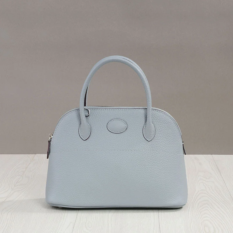 

high quality luxury brand Spring and summer fashion new simple small bag lychee grain top layer cow leather portable one shoulde
