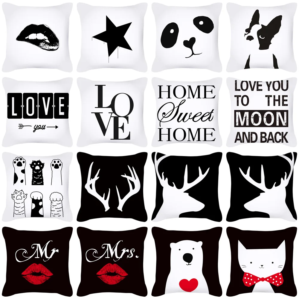 

Nordic Style Anime Festival Pillowcase Holiday Gift Square Cushion Cover Pillowcase Household Supplies