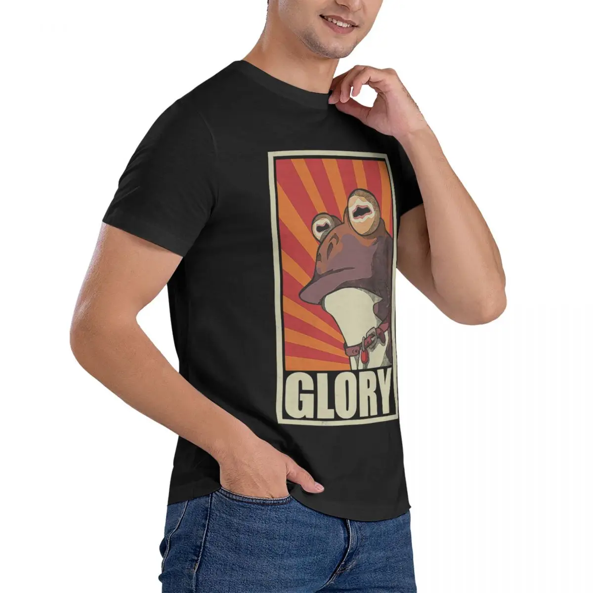 Футболка мужская с коротким рукавом и круглым вырезом из натурального хлопка