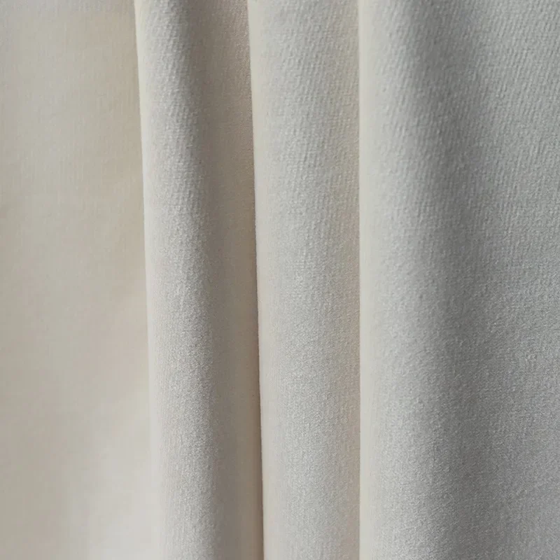 Модные Бежевые бархатные шторы для гостиной столовой спальни кремового цвета