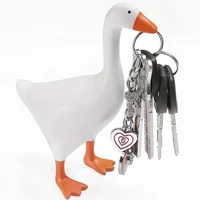 magnetic key holder cute duck swan sculpture home storage tools resin animal statue decoration creative room decor crafts