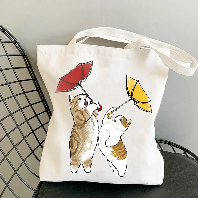 

Сумка-тоут, сумки с милыми животными, холщовые сумки с милыми кошками, сумка для покупок, модные сумки, повседневные сумки на плечо для девочек, сумка для покупок