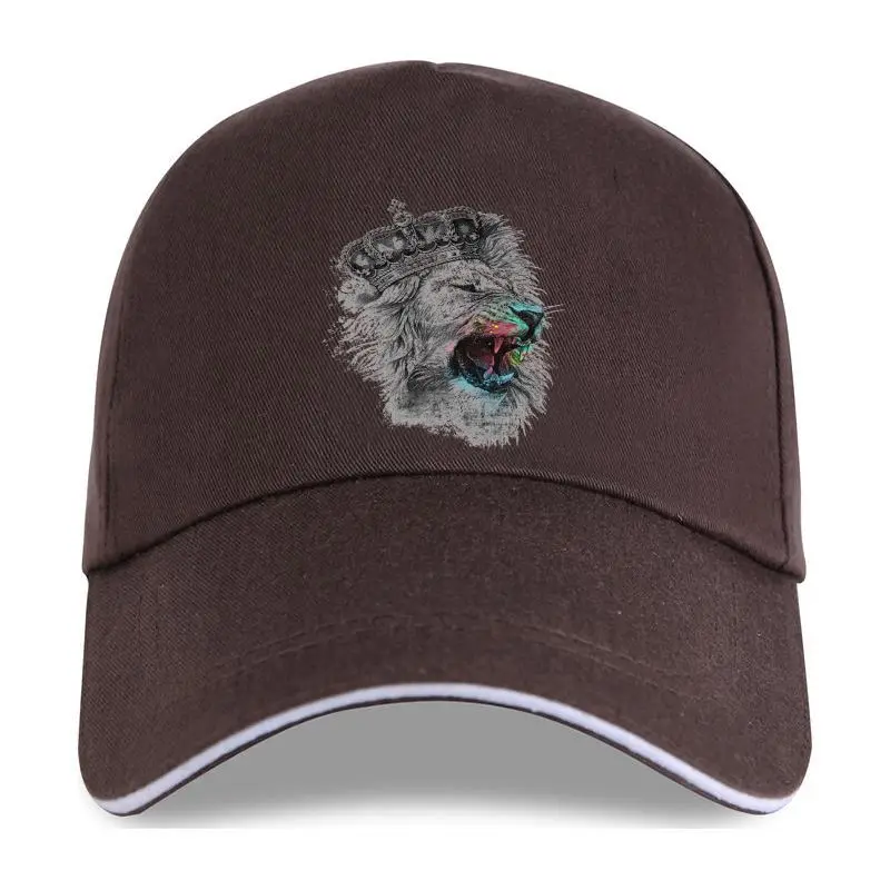 

Мужская бейсболка в стиле Харадзюку, белая бейсболка с 3D-принтом льва и короной, 2020