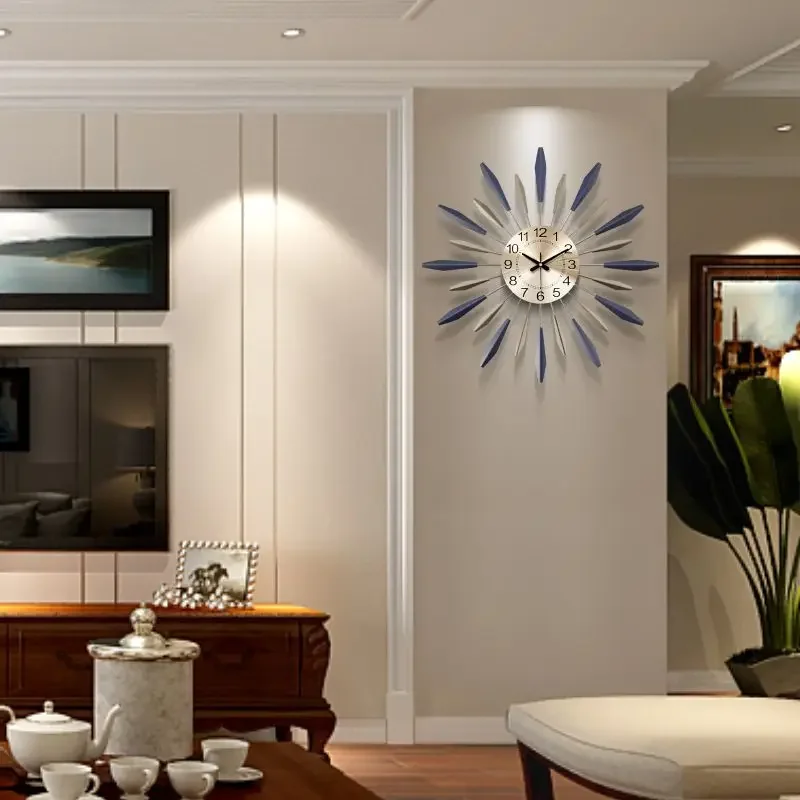 

Home Decoration Wall Wall Clock New Wall Clock European Creative Decoration Wall Clock Retro Metal Art Wall Clock