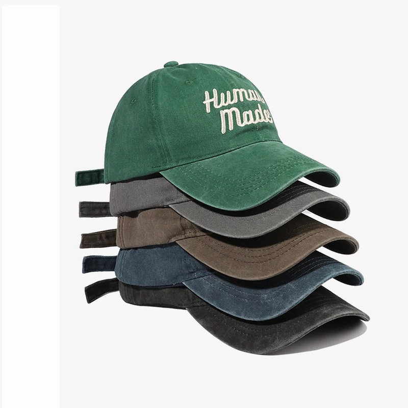 

2022 High Quality HUMAN MADE Vintage Washed Distressed Baseball Cap MZ26