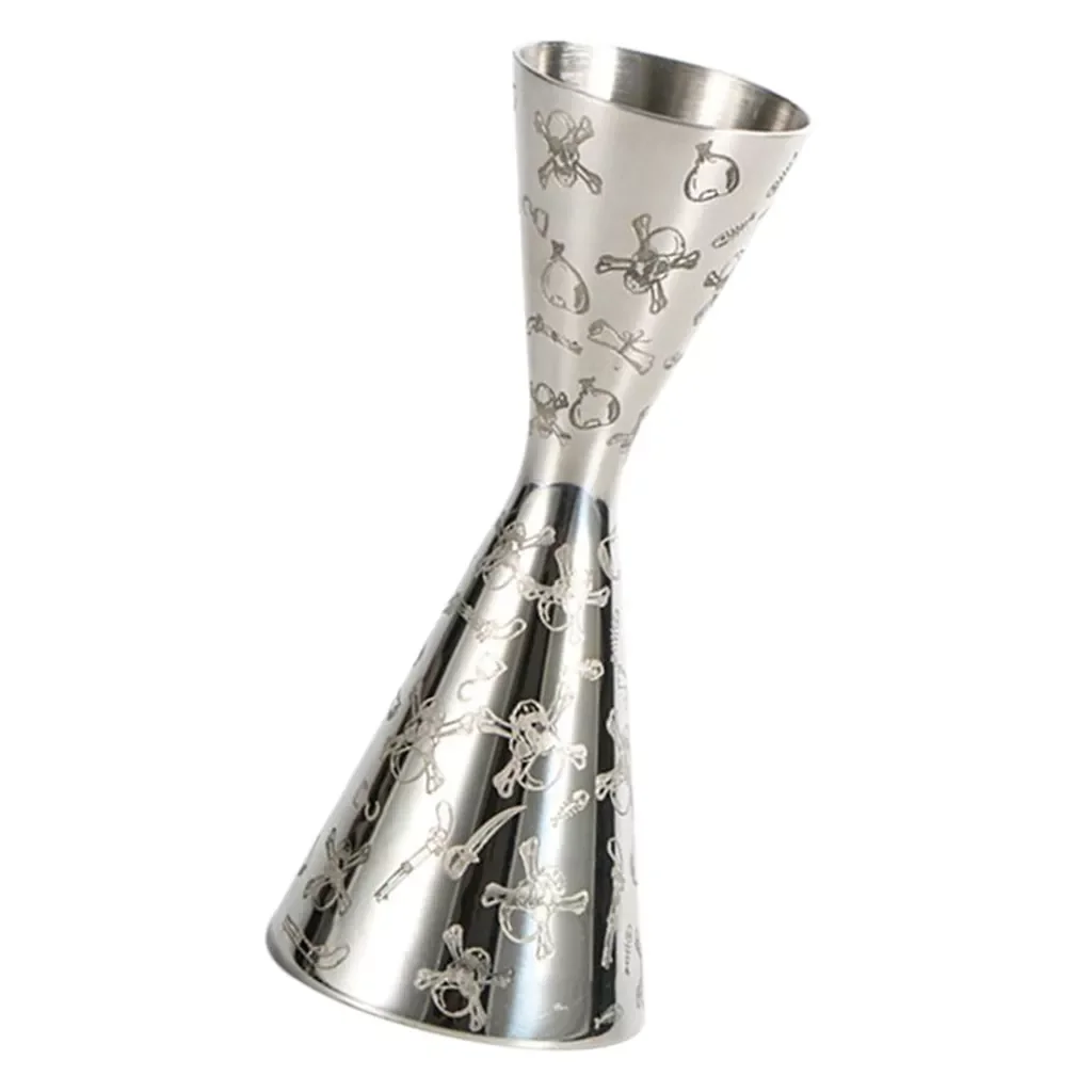 

30/ 60ml / 1oz/ 2oz Cocktail Jigger Measuring Cup Stainless Steel Ounce Cup Bar Bartender Supplies - Silver