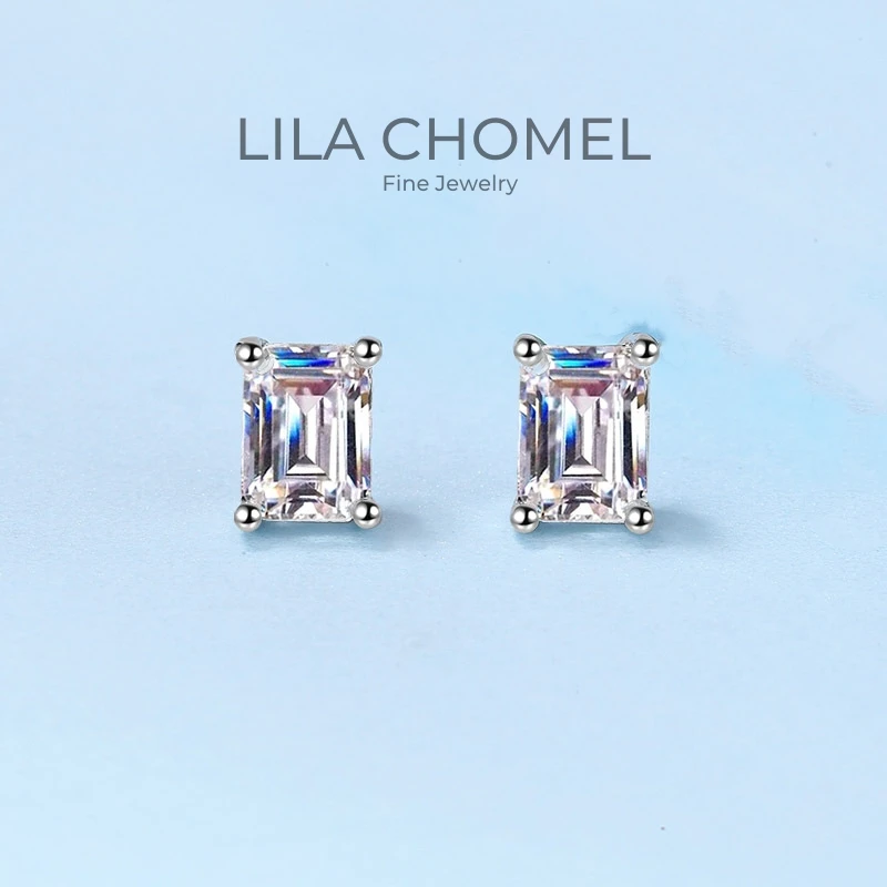 Новые роскошные платиновые серьги PT950 с сертификатом аутентификации Moissanite Diamond