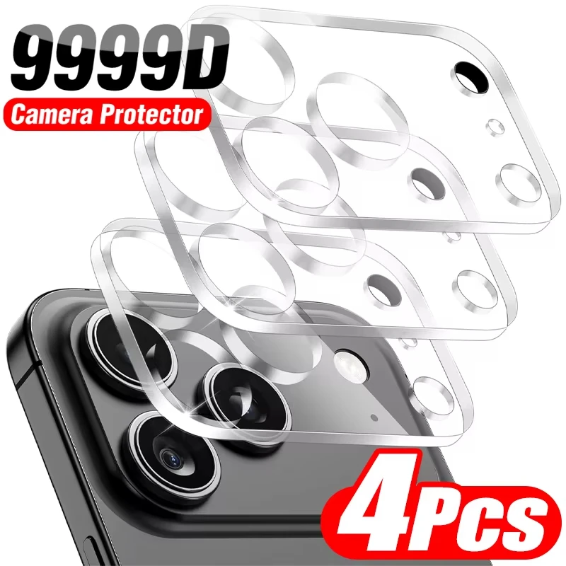 Фото 4 шт. защитных стеклянных пленок HD для объектива камеры iPhone 17 Pro Max 13 11 12 14 Pro Max 15 16 Plus Mini 17 Air, прозрачная пленка для задней линзы №1