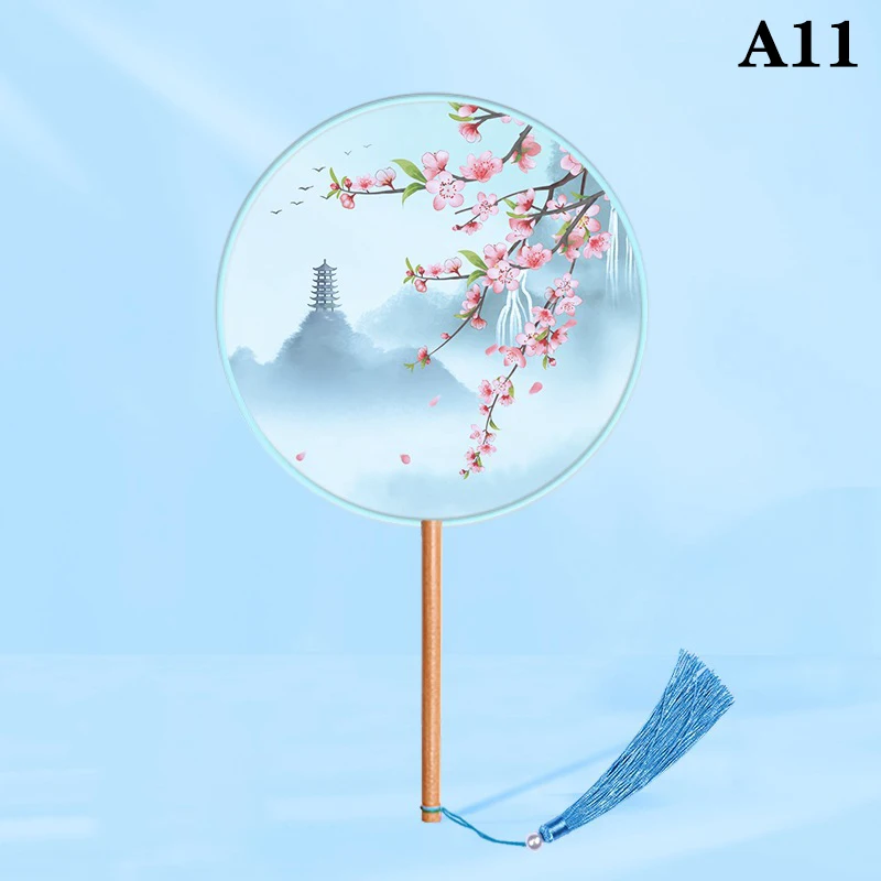 

Китайский винтажный шелковый веер JETTING