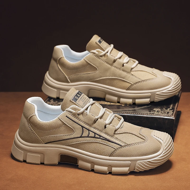 Кроссовки мужские из дышащего материала Повседневная модная обувь для вождения