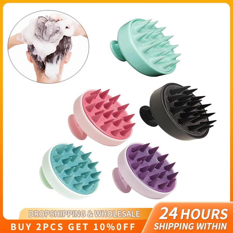 

Silicone Shampoo Scalp Massager Combs Hair Washing Comb Head Body Scalp Massage Brush Bath Shower Brush Salon Hairdressing Tools