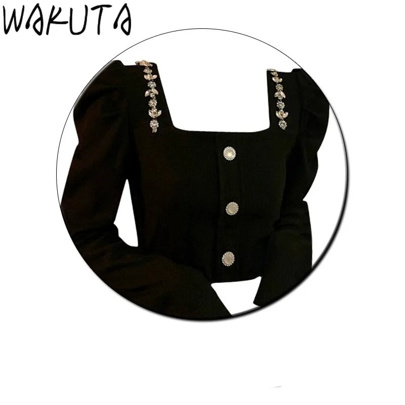 Осень 2024 шикарная модная блузка с пышными рукавами винтажная однотонная